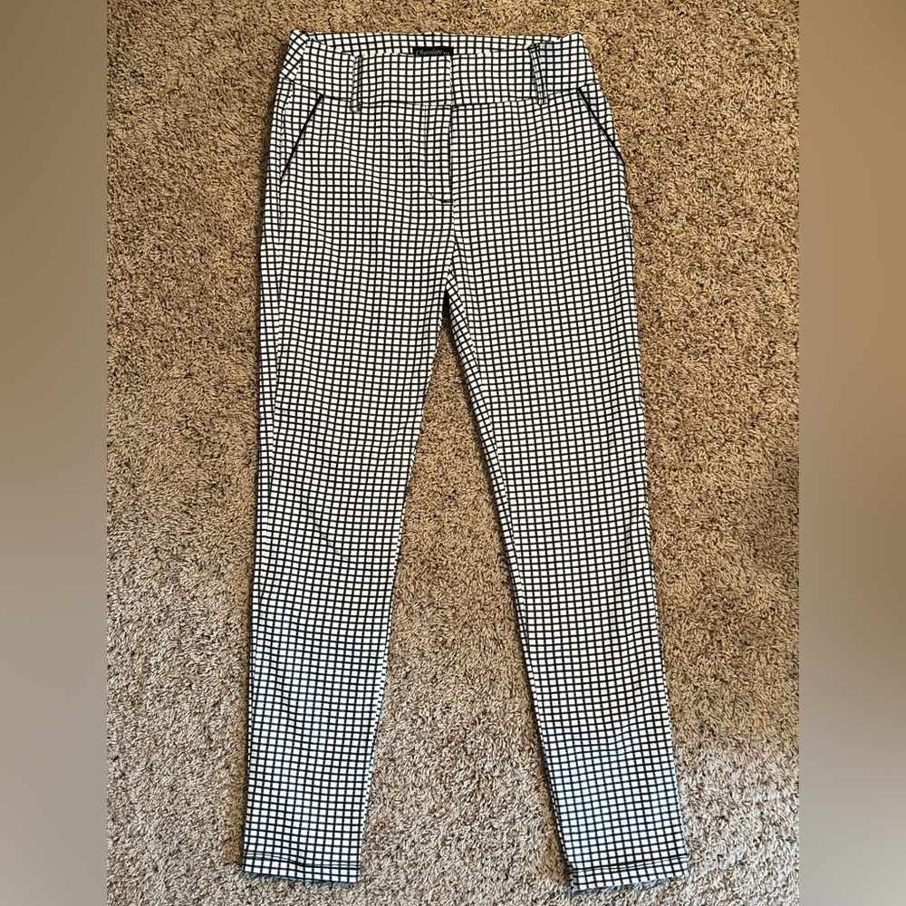 Chocolate B/W skinny pants.  Size L
